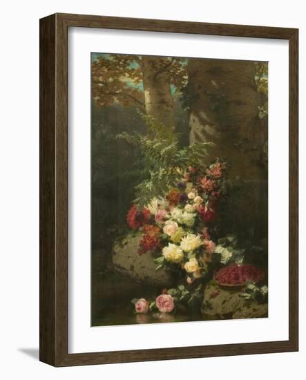 Flowers and Fruit-Jean Baptiste Claude Robie-Framed Giclee Print