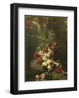 Flowers and Fruit-Jean Baptiste Claude Robie-Framed Giclee Print