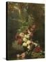 Flowers and Fruit-Jean Baptiste Claude Robie-Stretched Canvas