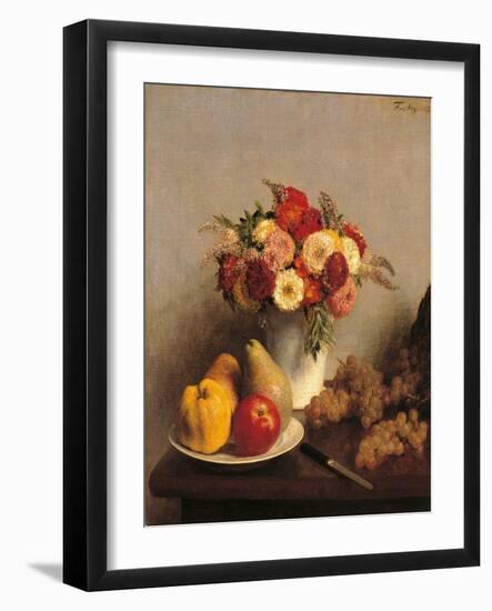 Flowers and Fruit-Henri Fantin-Latour-Framed Giclee Print