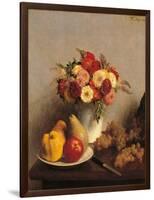 Flowers and Fruit-Henri Fantin-Latour-Framed Art Print