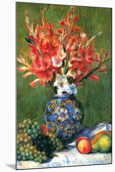 Flowers and Fruit-Pierre-Auguste Renoir-Mounted Art Print