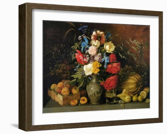 Flowers and Fruits, 1839-Ivan Phomich Khrutsky-Framed Giclee Print