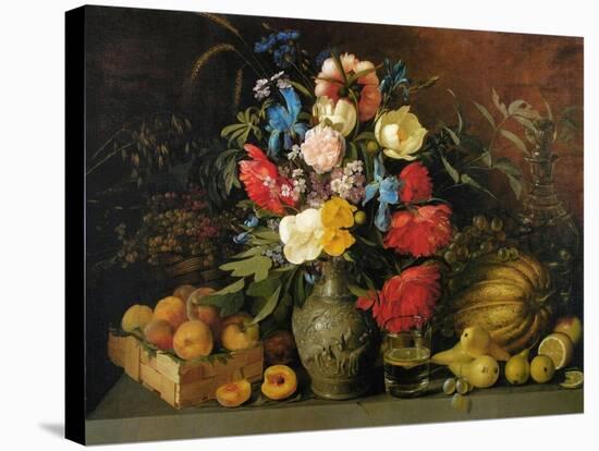 Flowers and Fruits, 1839-Ivan Phomich Khrutsky-Stretched Canvas