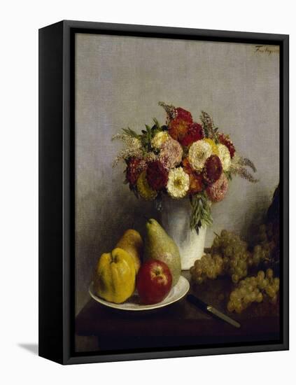 Flowers and Fruits, c.1865-Henri Fantin-Latour-Framed Stretched Canvas