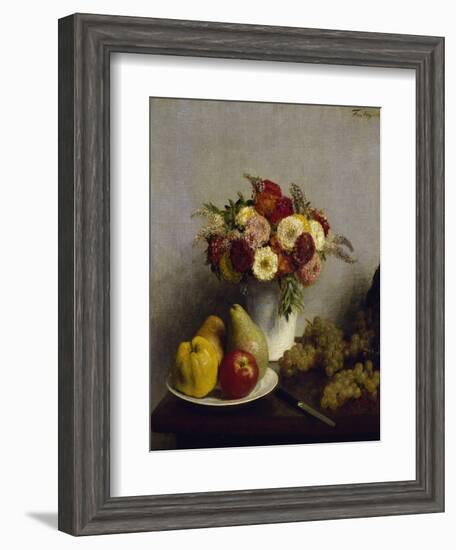 Flowers and Fruits, c.1865-Henri Fantin-Latour-Framed Giclee Print