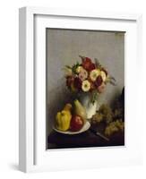 Flowers and Fruits, c.1865-Henri Fantin-Latour-Framed Giclee Print