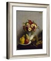 Flowers and Fruits, c.1865-Henri Fantin-Latour-Framed Giclee Print