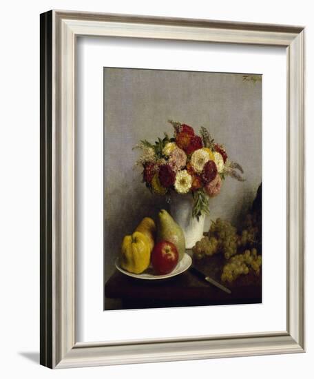 Flowers and Fruits, c.1865-Henri Fantin-Latour-Framed Giclee Print