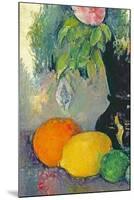 Flowers and Fruits, C.1880-Paul Cézanne-Mounted Giclee Print