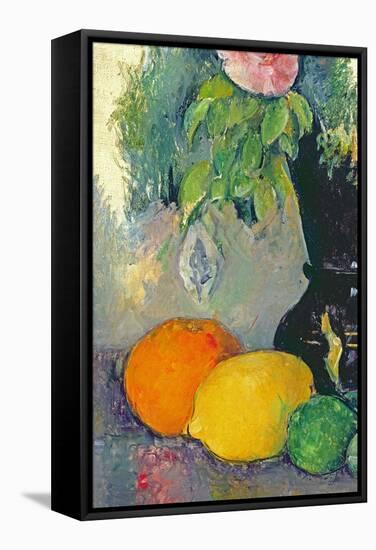 Flowers and Fruits, C.1880-Paul Cézanne-Framed Stretched Canvas