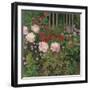 Flowers and Garden Fence; Bluhende Blumen Am Gartenzaun-Kolo Moser-Framed Giclee Print