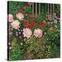 Flowers and Garden Fence-Koloman Moser-Stretched Canvas