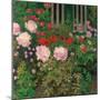 Flowers and Garden Fence-Koloman Moser-Mounted Giclee Print