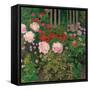 Flowers and Garden Fence-Koloman Moser-Framed Stretched Canvas