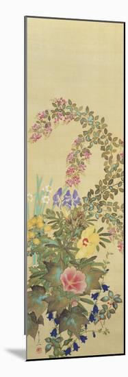 Flowers and Grasses I-Suzuki Kiitsu-Mounted Giclee Print