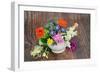 Flowers and Herbs for Natural Plant Based Herbal Remedies-marilyna-Framed Photographic Print