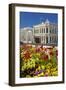 Flowers and Historic Buildings, Oamaru, North Otago, South Island, New Zealand-David Wall-Framed Photographic Print