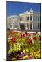 Flowers and Historic Buildings, Oamaru, North Otago, South Island, New Zealand-David Wall-Mounted Photographic Print