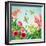 Flowers and Hummingbirds-Olga Kovaleva-Framed Premium Giclee Print