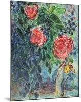 Flowers and Lovers-Marc Chagall-Mounted Art Print