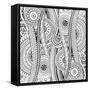 Flowers and Paisley-Julia Snegireva-Framed Stretched Canvas
