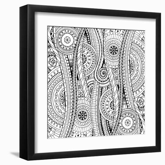 Flowers and Paisley-Julia Snegireva-Framed Art Print