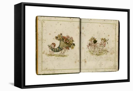 Flowers and People 1884-Kate Greenaway-Framed Stretched Canvas