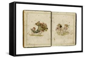 Flowers and People 1884-Kate Greenaway-Framed Stretched Canvas