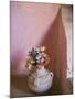 Flowers and Room Detail in Dessert House (Chez Julia), Merzouga, Tafilalt, Morocco-Walter Bibikow-Mounted Photographic Print