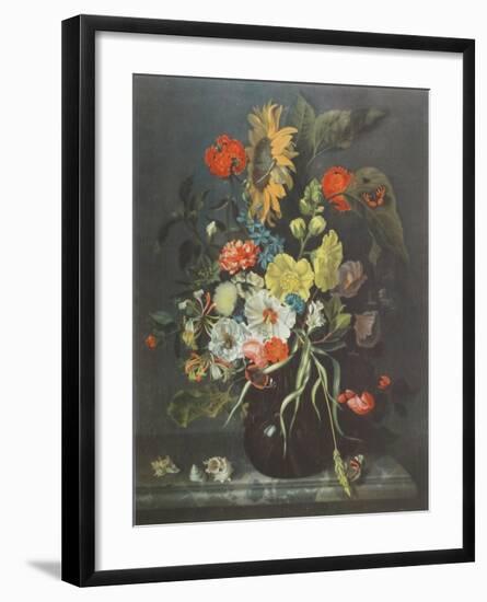 Flowers and Shells-Maria Oosterwyck-Framed Collectable Print