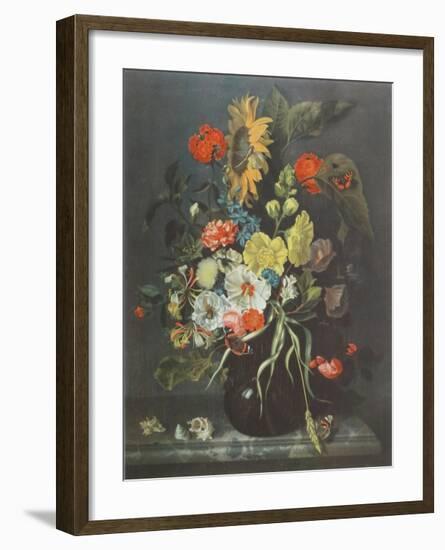 Flowers and Shells-Maria Oosterwyck-Framed Collectable Print