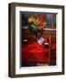 Flowers and Teapot on Red-Pam Ingalls-Framed Giclee Print