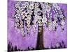 Flowers and Two Butterflies Tree Print-Blenda Tyvoll-Mounted Art Print