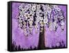 Flowers and Two Butterflies Tree Print-Blenda Tyvoll-Framed Stretched Canvas