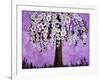 Flowers and Two Butterflies Tree Print-Blenda Tyvoll-Framed Art Print