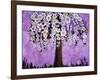 Flowers and Two Butterflies Tree Print-Blenda Tyvoll-Framed Art Print