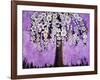 Flowers and Two Butterflies Tree Print-Blenda Tyvoll-Framed Art Print