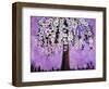 Flowers and Two Butterflies Tree Print-Blenda Tyvoll-Framed Art Print