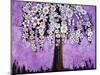 Flowers and Two Butterflies Tree Print-Blenda Tyvoll-Mounted Art Print