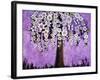 Flowers and Two Butterflies Tree Print-Blenda Tyvoll-Framed Art Print