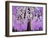 Flowers and Two Butterflies Tree Print-Blenda Tyvoll-Framed Art Print