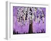 Flowers and Two Butterflies Tree Print-Blenda Tyvoll-Framed Art Print