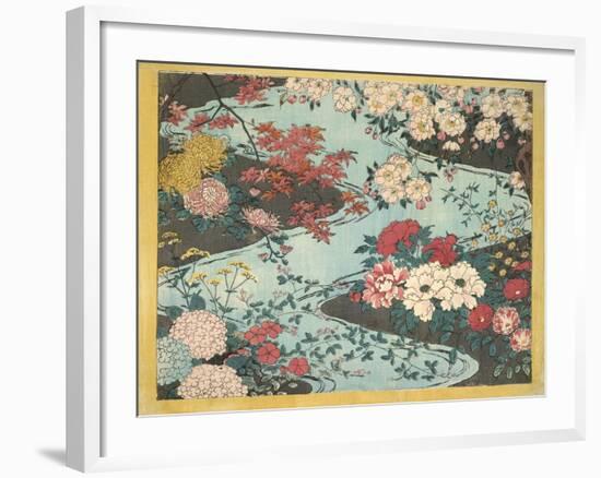 Flowers and Water-null-Framed Giclee Print