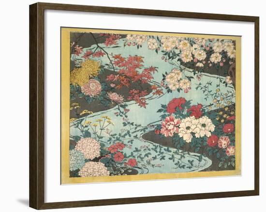 Flowers and Water-null-Framed Giclee Print