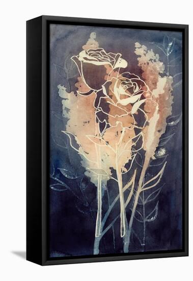 Flowers at Midnight I-Grace Popp-Framed Stretched Canvas