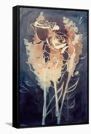 Flowers at Midnight I-Grace Popp-Framed Stretched Canvas