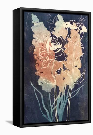 Flowers at Midnight II-Grace Popp-Framed Stretched Canvas