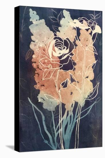 Flowers at Midnight II-Grace Popp-Stretched Canvas