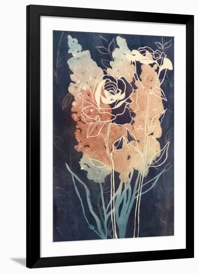 Flowers at Midnight II-Grace Popp-Framed Art Print